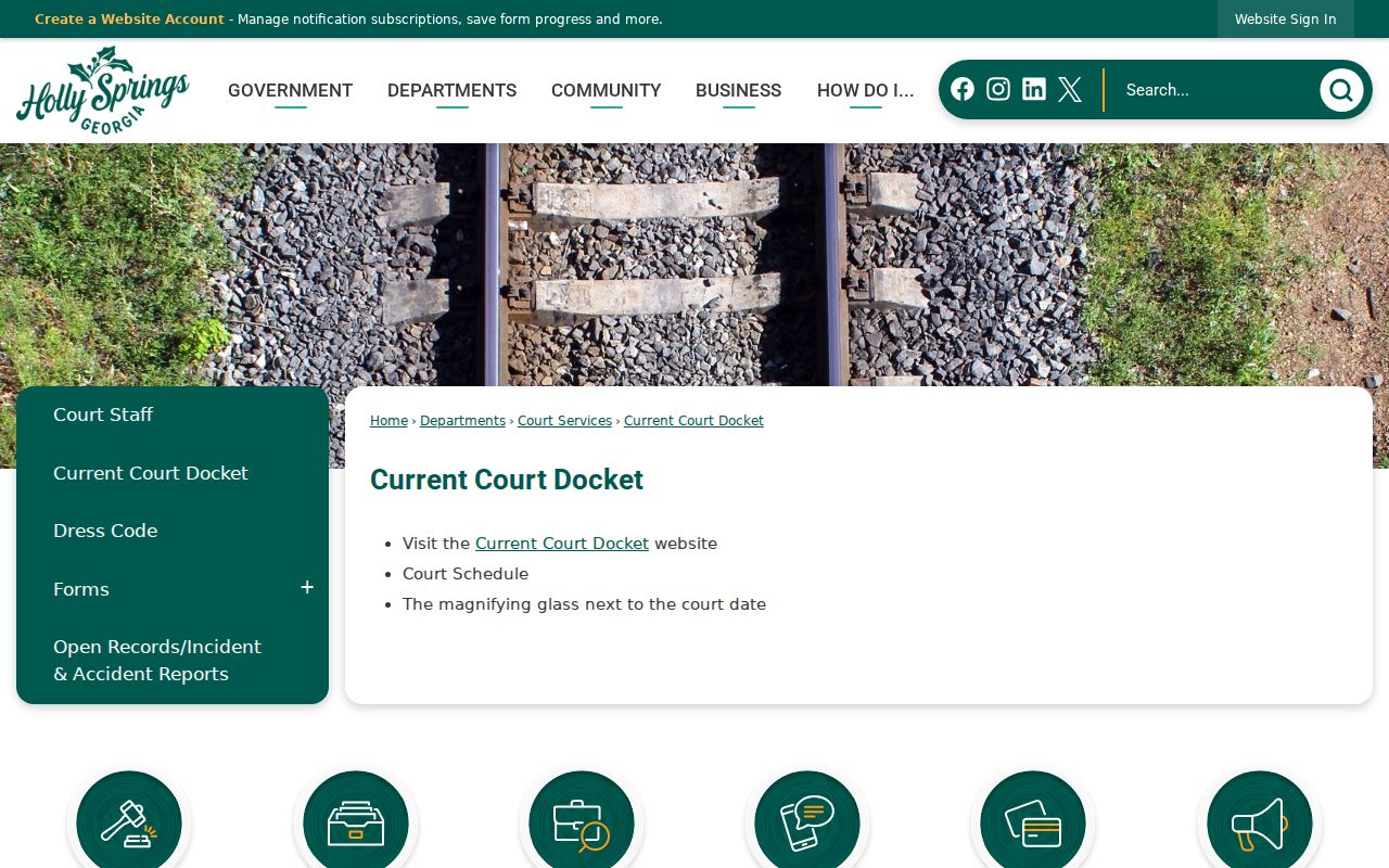 Holly Springs Cherokee County court records current docket EZCourtPay route